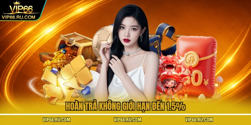 Hoàn trả không giới hạn đến 1.5%